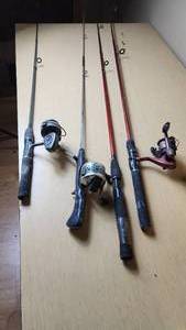lot 179 image: Assorted Fishing Rods and Reels including Zebco and South Bend Models