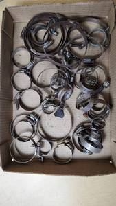 lot 213 image: Box of Assorted Hose Clamps