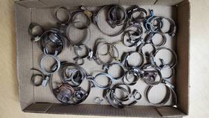 lot 214 image: Box of Assorted Hose Clamps