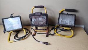 lot 230 image: Lot of Portable Work Lights including Smart Electrician, The Designers Edge, and Altitude
