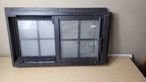 lot 237 image: Used Sliding Window with Black Frame, Total Dimension 18x30