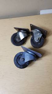 lot 256 image: The Rapids Caster Wheels Set of 3 Rapistan 3130