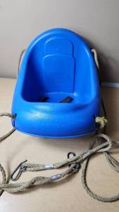 lot 266 image: PlayStar Blue Toddler Swing with Rope and Hooks
