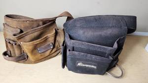 lot 298 image: Tool Bags including Leather Tool Pouch and Black Canvas Tool Bag