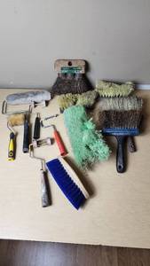 lot 302 image: Lot of Painting and Cleaning Tools including Brushes and Rollers
