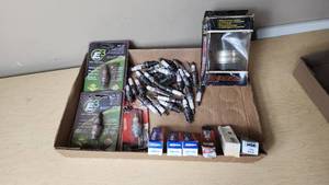 lot 304 image: Mixed Brand Spark Plugs and Cleaner Lot including E3, AC Delco, and Champion