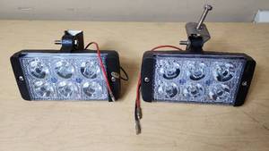lot 308 image: LED Work Lights with Mounting Brackets