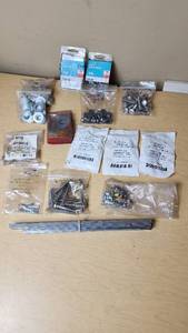 lot 353 image: Assorted Hardware and Fasteners including Nylon Lock Nuts, Bolts, and Washers