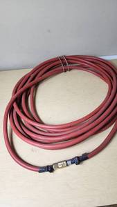 lot 387 image: Red Rubber Air Hose with Quick Connect Fittings