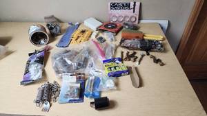 lot 401 image: Assorted Hardware, Tools, and Accessories Lot Cabinet Locks, Drywall Anchors, Fly Ribbons and More