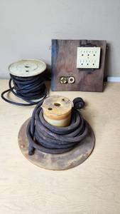 lot 402 image: Electrical Cables and Outlet Panel with Accessories
