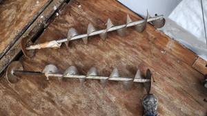 lot 428 image: Two Steel Ice Auger Shafts