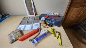 lot 462 image: Louder Hopper, Field Dressing Bag, Mailbox and Inflator Pump