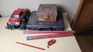 lot 467 image: Remote Control Toy Truck (not working), Misc. Tools, Samsonite Brief Case