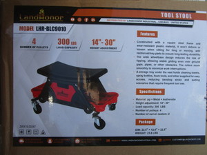 lot 122 image: LandHonor Rolling Shop Tool Stool