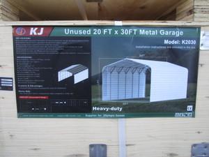 lot 79 image: KJ 20x30 Carport wSides White-Cream Color