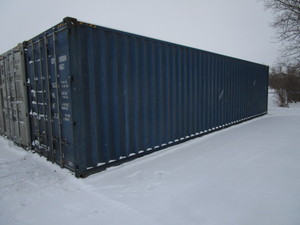 lot 76 image: 40 High Cube Standard Shipping Container Blue Color