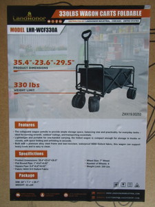 lot 378 image: LandHonor Foldable Wagon