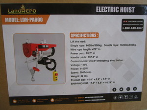 lot 435 image: LandHero Electric Crane Hoist