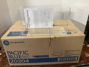 lot 41 image: Multifold Paper Towels and Dispenser