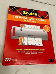 lot 37 image: Scotch Thermal Laminating Pouches