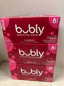 lot 109 image: Raspberry Bubly Sparkling Water