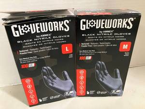 lot 165 image: Black Nitrile Gloves