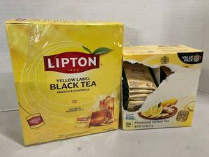 lot 153 image: Lipton Black and Twinings Lemon & Ginger Tea