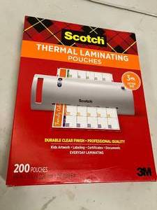 lot 37 image: Scotch Thermal Laminating Pouches