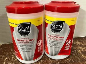 lot 74 image: No-Rinse Sanitizing Wipes