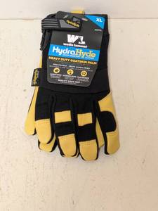 NEW WELLS LAMONT HYDRA HYDE XL WATER RESISTANT LEATHER HEAVY DUTY GOATSKIN PALM GLOVES