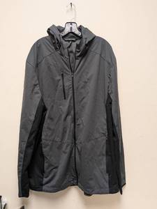 lot 26 image: NEW PORT AUTHORITY 3XL HOODED ZIPPER JACKET (GRAY)