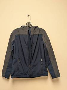 lot 27 image: NEW PORT AUTHORITY SMALL HOODED ZIPPER JACKET (GRAYNAVY)