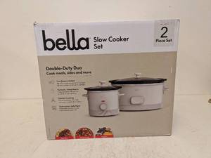 lot 56 image: BELLA 2PC. SLOW COOKER SET