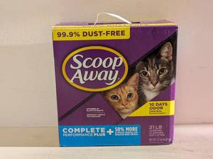 lot 104 image: NEW SCOOP AWAY COMPLETE PERFORMANCE PLUS CAT LITTER (21LBS.)