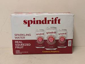 lot 130 image: SPINDRIFT 24 PACK SPARKLING WATER (CRANBERRY RASPBERRY)