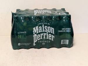 lot 158 image: MAISON PERRIER FRANCE UNFLAVORED SPARKLING WATER 23PK.