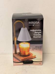 lot 168 image: NEW MIKASA HOME ACCENTS ADJUSTABLE HEIGHT CANDLE WARMER (BLACK)