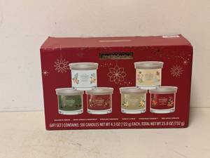 lot 177 image: YANKEE CANDLE VARIETY GIFT SET 6PK.