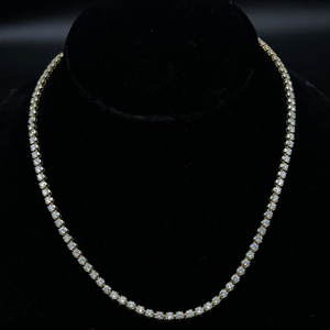 10 Carat Diamond Tennis Chain Adjustable Length Necklace in Yellow Gold; Retail $8,250 *VIDEO*