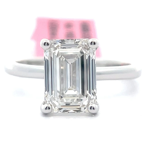 NEW! 3 Carat Diamond Emerald Cut Solitaire Ring in 14k White Gold w/ EGL Report *VIDEO*