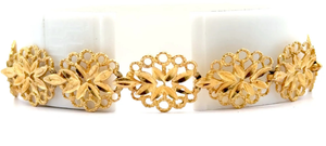 lot 31 image: Diamond-Cut Flower Trellis Link Bracelet in 14k Yellow Gold VIDEO