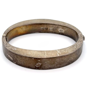 lot 42 image: Taxco Mexico Rich Patina Rustic Vintage Estate Bracelet VIDEO