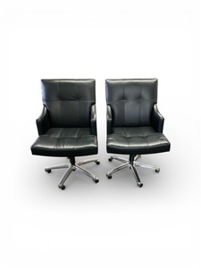 lot 149 image: Two Executive Leather Task Chairs