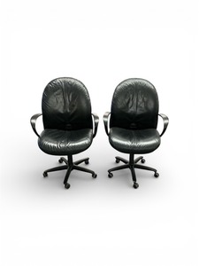 lot 155 image: Haworth Leather Executive Task Chair