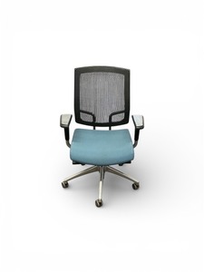 lot 160 image: Sit- On-It Mesh Back Task Chair Blue Seat