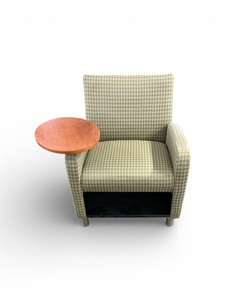 lot 180 image: Lounge Chair w rear wheels and shelf