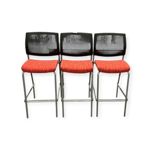 lot 203 image: 3 Keihauer Pud Stools- Red