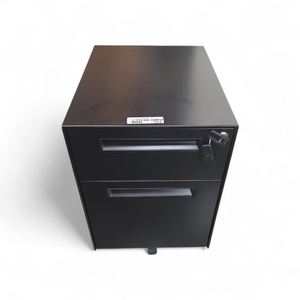 lot 104 image: Pedestal Filing Cabinet with Keys on Wheels