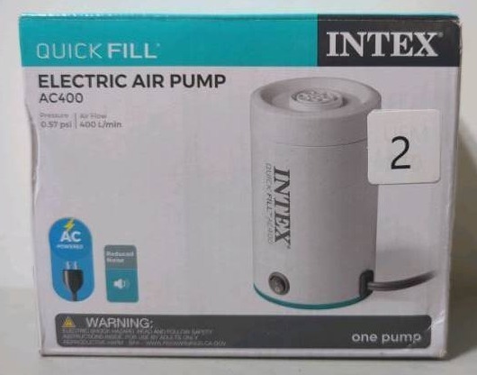 lot 2 image: Intex 120V Cylinder Electric Pump